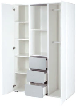 2-Deurs Kast Jasmijn Met 3 Segmenten -Kleintje Wereld 2 Deurs Kast Jasmijn 3 4