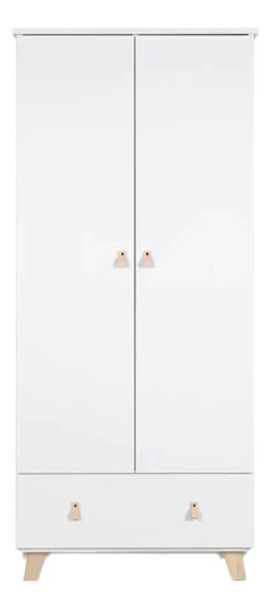 Babykamer Romy: Ledikant, Commode & 2-Deurskast -Kleintje Wereld 2 deurskast romy 1