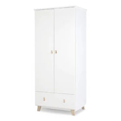 Babykamer Romy: Ledikant, Commode & 2-Deurskast -Kleintje Wereld 2 deurskast romy 2