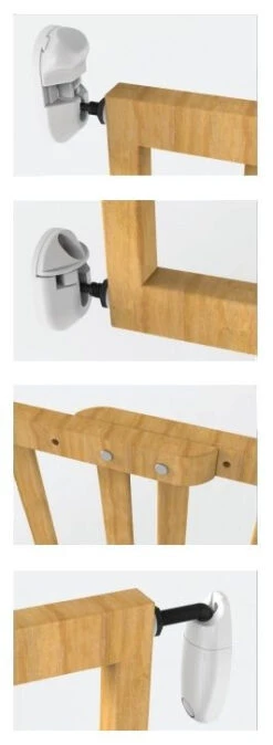 Noma Wit Houten Uitschuifbaar Traphek/Veiligheidshek 94153 -Kleintje Wereld 22838 woodennomagate 4