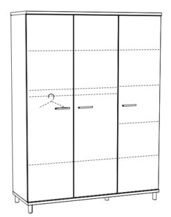 Meegroei Babykamer Naomi: Meegroei Ledikant, Commode En 3-Deurskast -Kleintje Wereld 3 deurskast naomi naok3 2