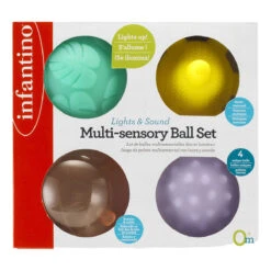 Infantino Lights & Sounds Multi-Sensory Speelballetjes BK-315023 -Kleintje Wereld 315023 01 box comboset clipped rev 1 1