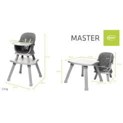 4Baby Master XXIII Grey 6-in-1 Kinderstoel -Kleintje Wereld 4baby master xxiii grey 6 in 1 kinderstoel 15