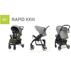 4Baby Rapid XXIII Grey Melange Wandelwagen -Kleintje Wereld 4baby rapid grey melange wandelwagen 12