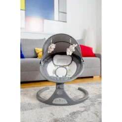 4Baby Rock 'n Relax XXIII Grey Swing Babyschommel -Kleintje Wereld 4baby rock n relax xxiii sfeer 2 grijs