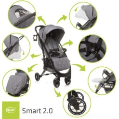 4Baby Smart 2.0 Beige Wandelwagen Incl. Beenkap -Kleintje Wereld 4baby smart 2.0 grey wandelwagen incl. beenkap 13 2