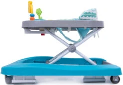 4Baby Walk 'n Push Turquoise Loopstoel 7046 -Kleintje Wereld 4baby walk n push turquoise loopstoel 7046 2