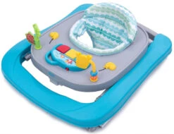 4Baby Walk 'n Push Turquoise Loopstoel 7046 -Kleintje Wereld 4baby walk n push turquoise loopstoel 7046 6