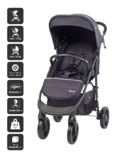 Babygo Style Black 3-in-1 Kinderwagen Incl. Autostoel 6323 -Kleintje Wereld 6323 style3in1 black 4 babygo 2