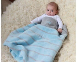 Zaffiro Grijs & Lichtblauw Gestreept 75 X 100 Cm Wiegdeken 15205 -Kleintje Wereld 68e9dc2c002bf90b5102e16c 4