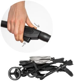 Babygo Basket Grey Melange Wandelwagen 6402 -Kleintje Wereld Babygo Basket Grey Melange Wandelwagen 6402 4