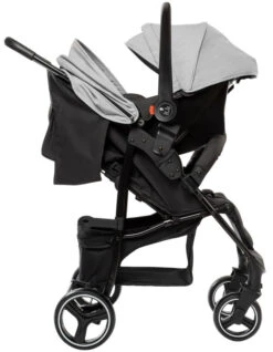 Babygo Basket Grey Melange Wandelwagen Incl. Autostoel 64012 -Kleintje Wereld Babygo Basket Grey Melange Wandelwagen Incl. Autostoel 64012 1