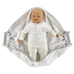 Babyjem Wit/Grijs Wikkeldeken 1116431 -Kleintje Wereld Babyjem Wit Grijs Wikkeldeken 1116431 6