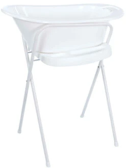 Bébé-jou Bebe-Jou Wit 98 Cm Click Badstandaard 220001 -Kleintje Wereld Bebe Jou Badstandaard Click Wit Met Uni Wit Badje