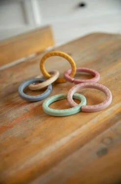 Bo Jungle B-Silicone 6 Stuks Ringen B931030 -Kleintje Wereld Bo Jungle B Silicone 6 Stuks Ringen B931030.2