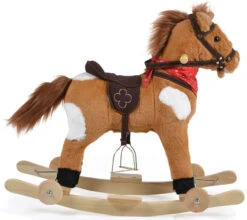 Cangaroo Thunder Khaki Hobbelpaard Met Wielen-WJ-302 -Kleintje Wereld Cangaroo Thunder Khaki Hobbelpaard met Wielen WJ 302 2