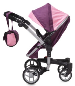 Cangaroo Violette Poppen Kinderwagen 6807 -Kleintje Wereld Cangaroo Violette Poppen Kinderwagen 6807 2