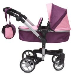 Cangaroo Violette Poppen Kinderwagen 6807 -Kleintje Wereld Cangaroo Violette Poppen Kinderwagen 6807 4