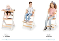 Kinderkraft Enock Wit/Naturel Houten Kinderstoel Met Zitverkleiner KHENOC0PWHT0000 -Kleintje Wereld Kinderkraft Enock White Kinderstoel met Zitverkleiner KHENOC0PWHT0000 6