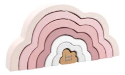 Label Label Cloud Roze Houten Regenboog Puzzel LLWT-25286