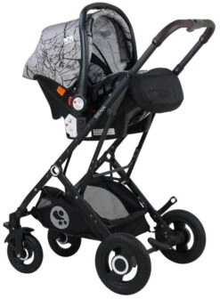 Lorelli Sena Grey Marble 3-in-1 Combi Kinderwagen Incl. Autostoel 1002161-2113 -Kleintje Wereld Lorelli Sena Grey Marble 3 in 1 Combi Kinderwagen incl. Autostoel 1002161 2113 7