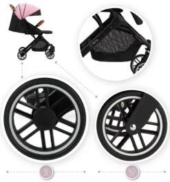 Momi Estelle Pink Wandelwagen WOSP00004 -Kleintje Wereld Momi Estelle Pink Wandelwagen WOSP00004 8