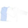 Petit Villain Extra Soft Uni Blauw/Wit Maat 44 Lange Mouw Overslagtruitje 2 Stuks -Kleintje Wereld Petit Villain Blauw Overslagtruitje 4 1