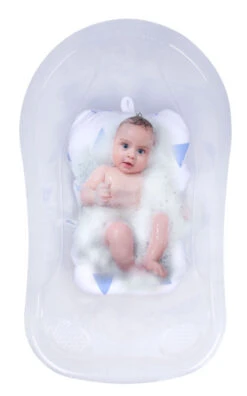 Sevibaby Cozy Triangle Blue Baby Badkussen 69-100 -Kleintje Wereld Sevibaby Cozy Triangle Blue Baby Badkussen 69 100 3