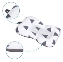 Sevibaby Cozy Triangle Grey Baby Badkussen 69-141 -Kleintje Wereld Sevibaby Cozy Triangle Grey Baby Badkussen 69 141 5