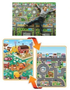 Prince Lionheart Playmat City/Farm Speelkleed 7711.2 -Kleintje Wereld Speelkleed Playmat Prince Lionheart City Farm 4