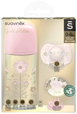Suavinex Gold Pink Gift Set SXSGZ1080231 -Kleintje Wereld Suavinex Gold Pink Gift Set SXSGZ1080231.1