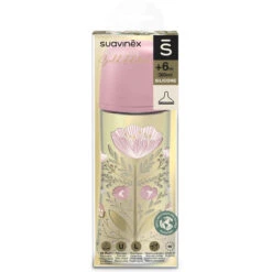 Suavinex Gold Large Flow Roze 360 Ml Silicone Fles SXSGX3080200 -Kleintje Wereld Suavinex Gold Slow Flow Roze 360 ml Silicone Fles SXSGX3080200 3