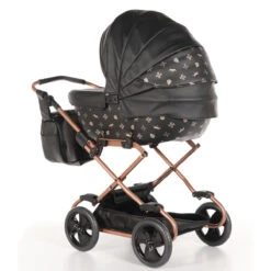 Tako Mini Imperial Black/Rose Poppen Kinderwagen Incl. Tas 04 8 Tako Mini Imperial Black/Rose Poppen Kinderwagen Incl. Tas 04 -Kleintje Wereld Tako Mini Imperial Black Rose Poppen Kinderwagen incl. Tas 04 1