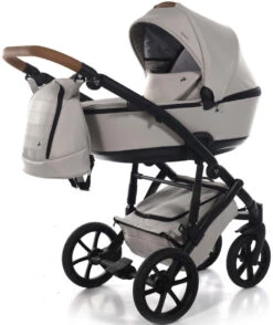 Tako Space Beige Kinderwagen Incl. Tas 02 -Kleintje Wereld Tako Space Beige Kinderwagen incl. Tas 02 4