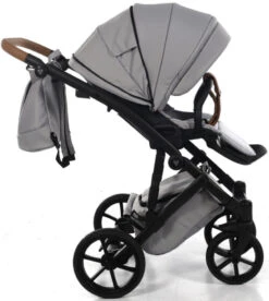 Tako Space Grey Kinderwagen Incl. Tas 01 -Kleintje Wereld Tako Space Grey Kinderwagen incl. Tas 01 15