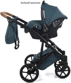 Tako Space Turquoise Kinderwagen Incl. Tas 03 -Kleintje Wereld Tako Space Turquoise Kinderwagen incl. Tas 03 15