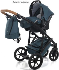 Tako Space Turquoise Kinderwagen Incl. Tas 03 -Kleintje Wereld Tako Space Turquoise Kinderwagen incl. Tas 03 16