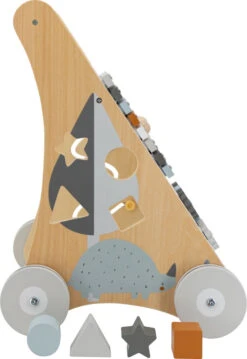 Tryco Houten Activiteiten Loopwagen TR-303012 -Kleintje Wereld Tryco Houten Activiteiten Loopwagen TR 303012 02