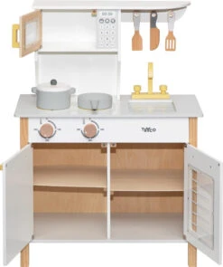 Tryco Houten Kinderkeuken TR-303017 -Kleintje Wereld Tryco Houten Kinderkeuken TR 303017 03
