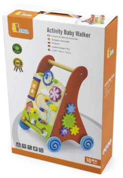 Viga Activity Walker Multicolor Houten Loopwagen 50950 -Kleintje Wereld Viga Activity Walker Multicolor Houten Loopwagen 50950 8