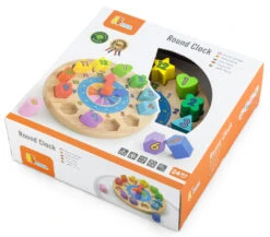 Viga Houten Speelgoed Klok 59235 -Kleintje Wereld Viga Houten Speelgoed Klok 59235 3
