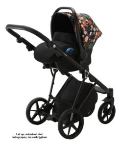Adamex Porto Flowers Black 2-in-1 Kinderwagen FL-1 -Kleintje Wereld adamex porto flowers black 2 in 1 kinderwagen fl 1 9 1920x1920