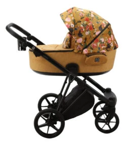 Adamex Porto Flowers Ochre 2-in-1 Kinderwagen FL-3 -Kleintje Wereld adamex porto flowers ochre 2 in 1 kinderwagen fl 3 6