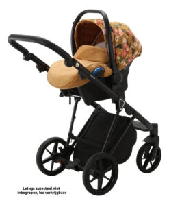 Adamex Porto Flowers Ochre 2-in-1 Kinderwagen FL-3 -Kleintje Wereld adamex porto flowers ochre 2 in 1 kinderwagen fl 3 8