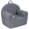 Albero Mio Stripe Graphite Kinderfauteuil -Kleintje Wereld albero mio stripe graphite kinderfauteuil 1