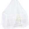 Albero Mio Voile White 450x200 Cm Sluier Met Strik -Kleintje Wereld albero mio voile white 400x200 cm klamboe met strik