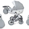 Baby Merc Faster 3 Eco Leather Grey Kinderwagen Incl. Autostoel F10 -Kleintje Wereld baby merc faster 3 grey kinderwagen incl. autostoel 1