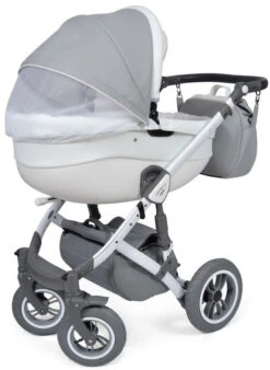 Baby Merc Faster 3 Eco Leather Grey Kinderwagen Incl. Autostoel F10 -Kleintje Wereld baby merc faster 3 grey kinderwagen incl. autostoel 2