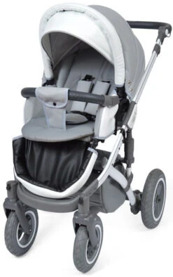 Baby Merc Faster 3 Eco Leather Grey Kinderwagen Incl. Autostoel F10 -Kleintje Wereld baby merc faster 3 grey kinderwagen incl. autostoel 5
