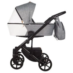 Baby Merc Mosca Beige 3-in-1 Kinderwagen Incl. Autostoel MO/MO02/B -Kleintje Wereld baby merc mosca beige 3in1 kinderwagen incl. autostoel momo02b 7 1920x1920
